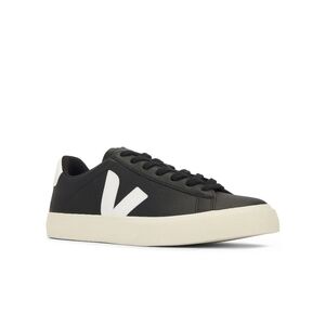Men's Veja Campo Chromefree Leather Sneakers Black/White Size 11